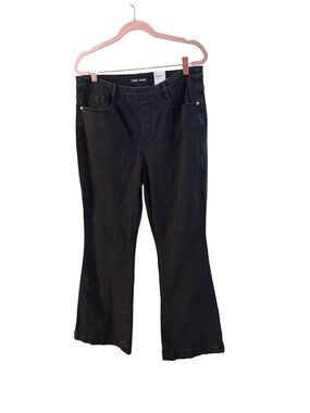 Tribal Audrey Pull-On Flare Jeans | Black | Mid Rise | Size 10 & 12 NWT